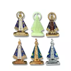 Nossa Senhora Aparecida Painel Carro Dupla Face 5cm Branca