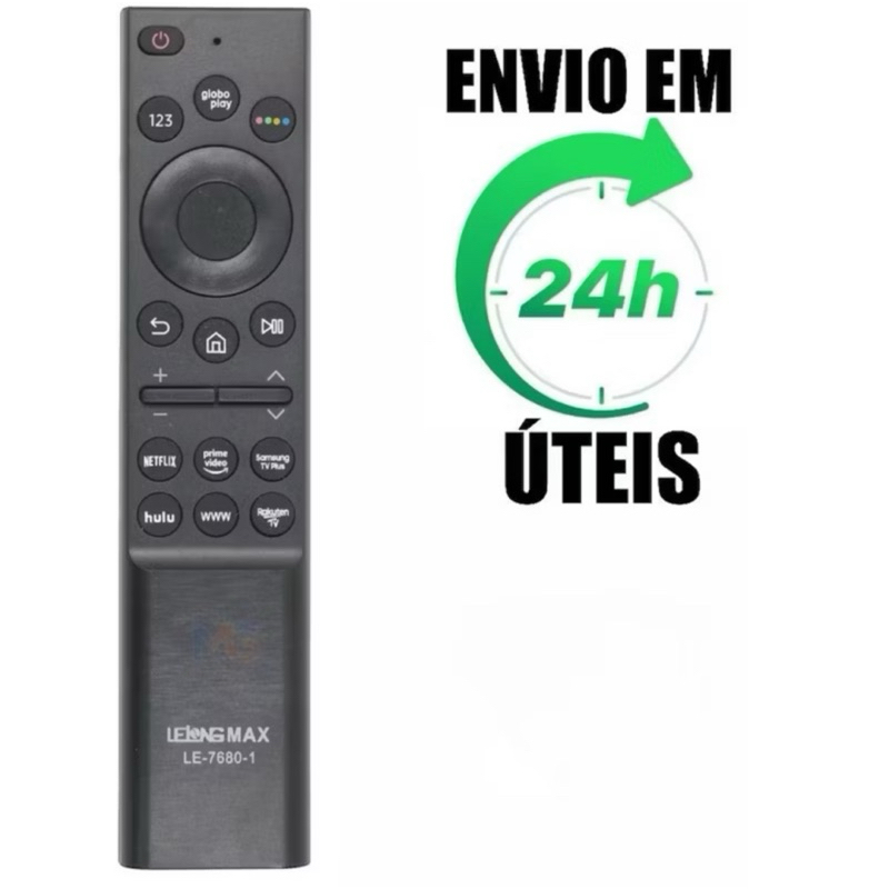 Controle Remoto Compatível 1 Smart Tv Samsung Au7700 Au8000 4k Netflix Globoplay