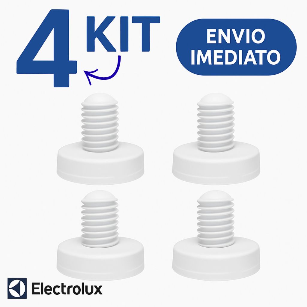 Kit 4 Pé Nivelador Maquina De Lavar Electrolux