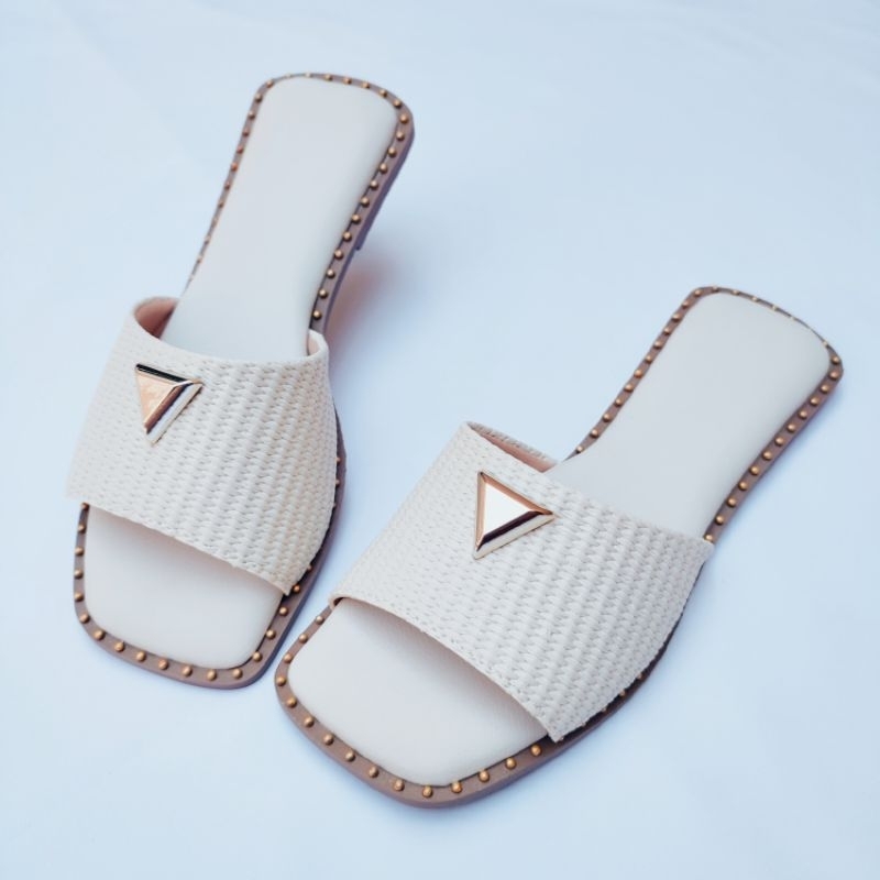 Sandália rasteira juta confortável/ Rasteirinha feminina moda casual sofisticada em Oferta na Shopee