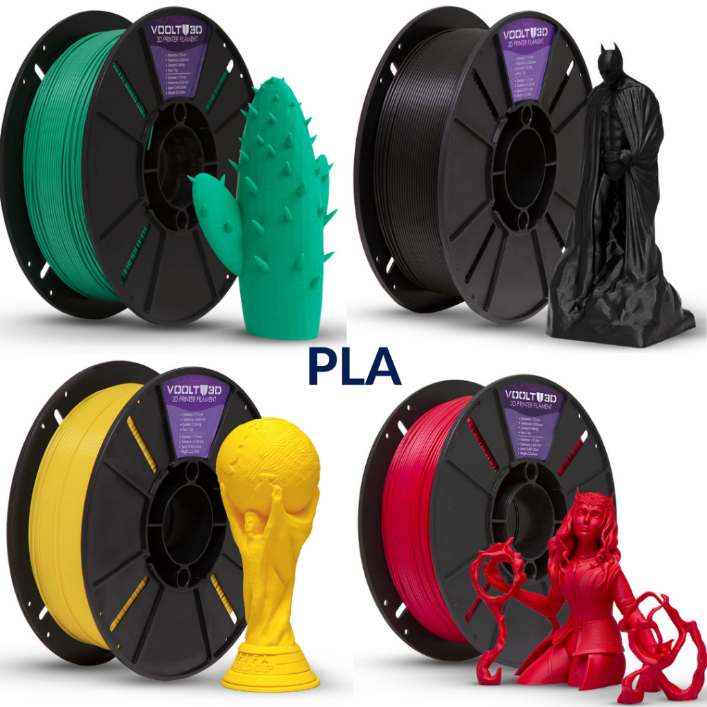 Voolt3D Filamento PLA 1KG 1.75mm Premium Para Impressora 3D – Várias Cores