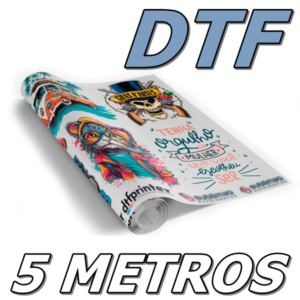 DTF Impressão Premium Têxtil Para Estamparia Blusas Camisetas Qualquer Tecido 3 4 5 METROS Por 57CM