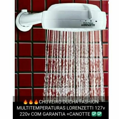 🔥🔥CHUVEIRO DUCHA FASHION 4T LORENZETTI  COM GARANTIA +CANOTTE ✅✅ em Oferta na Shopee