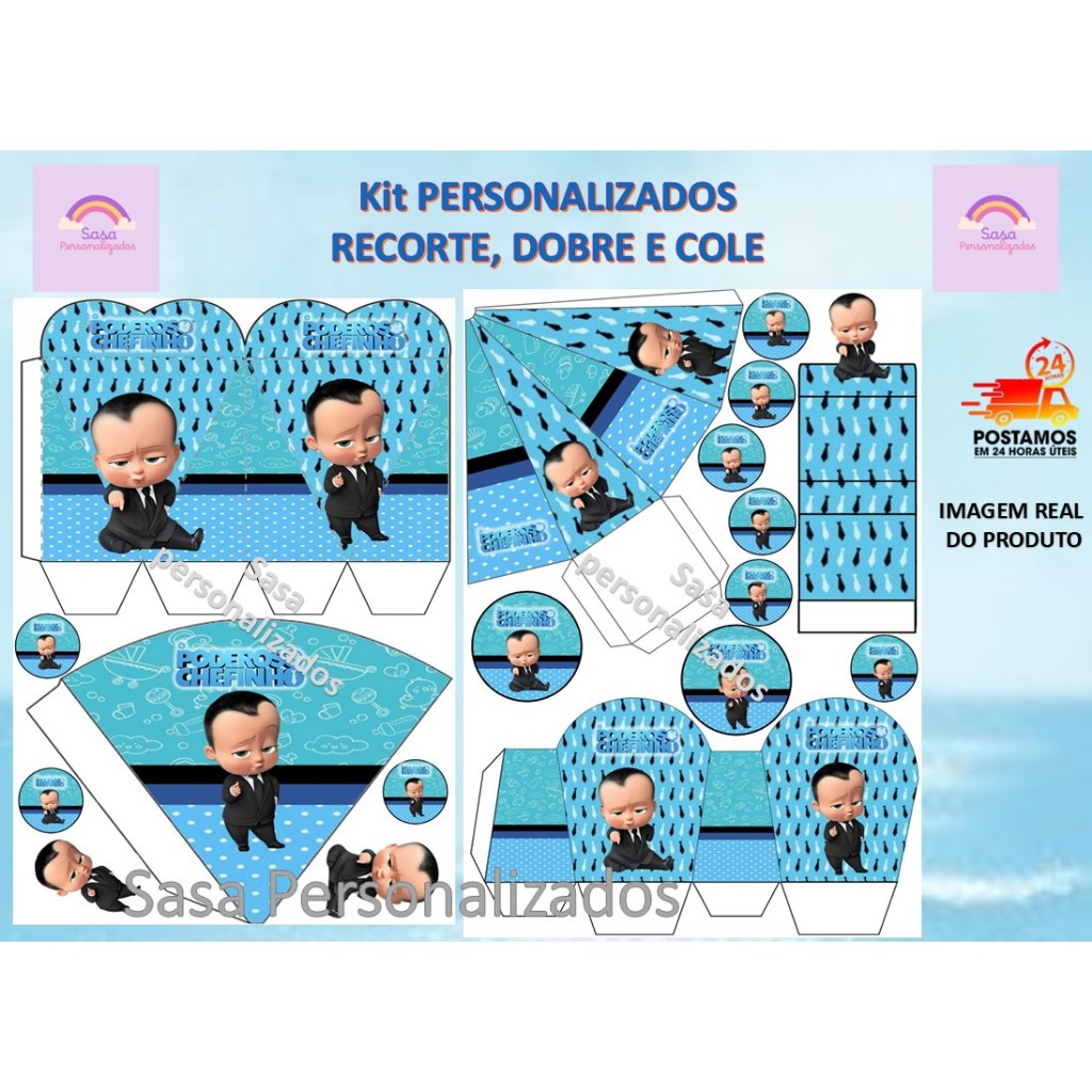 TEMA PODEROSO CHEFINHO LEMBRANCINHA COM 90/180 ITENS PERSONALIZADA COM OU SEM NOME em Oferta na Shopee