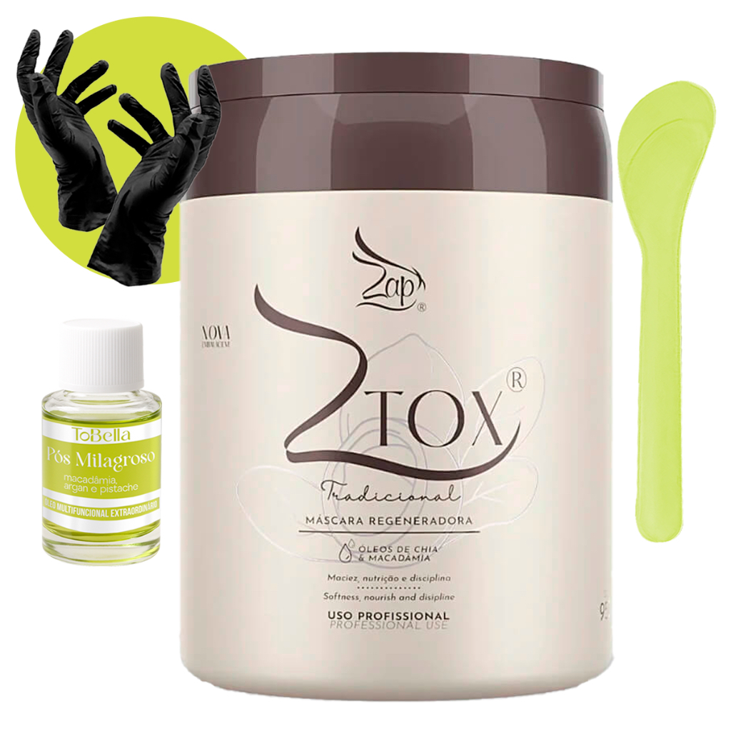 Zap Ztox BTX Máscara Regeneradora 400g 950g Antifrizz Redutor de volume