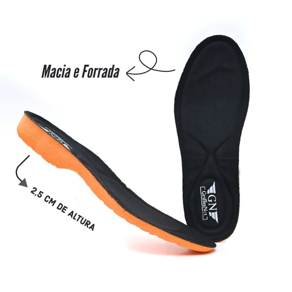 Palmilha Ortopédica de Gel Anatômica Esportiva Confortável Macia e Ajustável