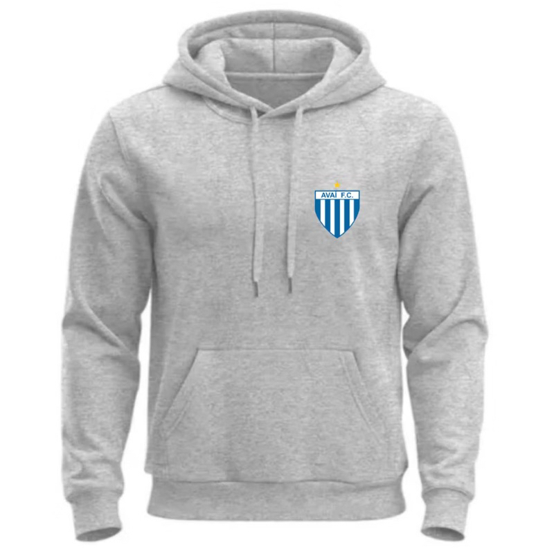Moletom Flanelado Canguru Blusa Quentinha Casaco Avai Leão da Ilha Estampado Desenho Times
