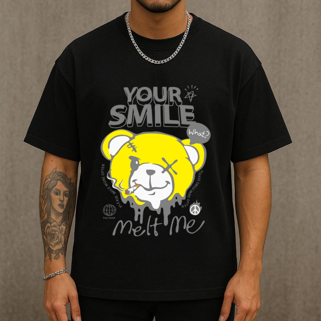 Camiseta Oversized Masculina Streetwear Estampada Algodão Premium Confortável Casual Despojado