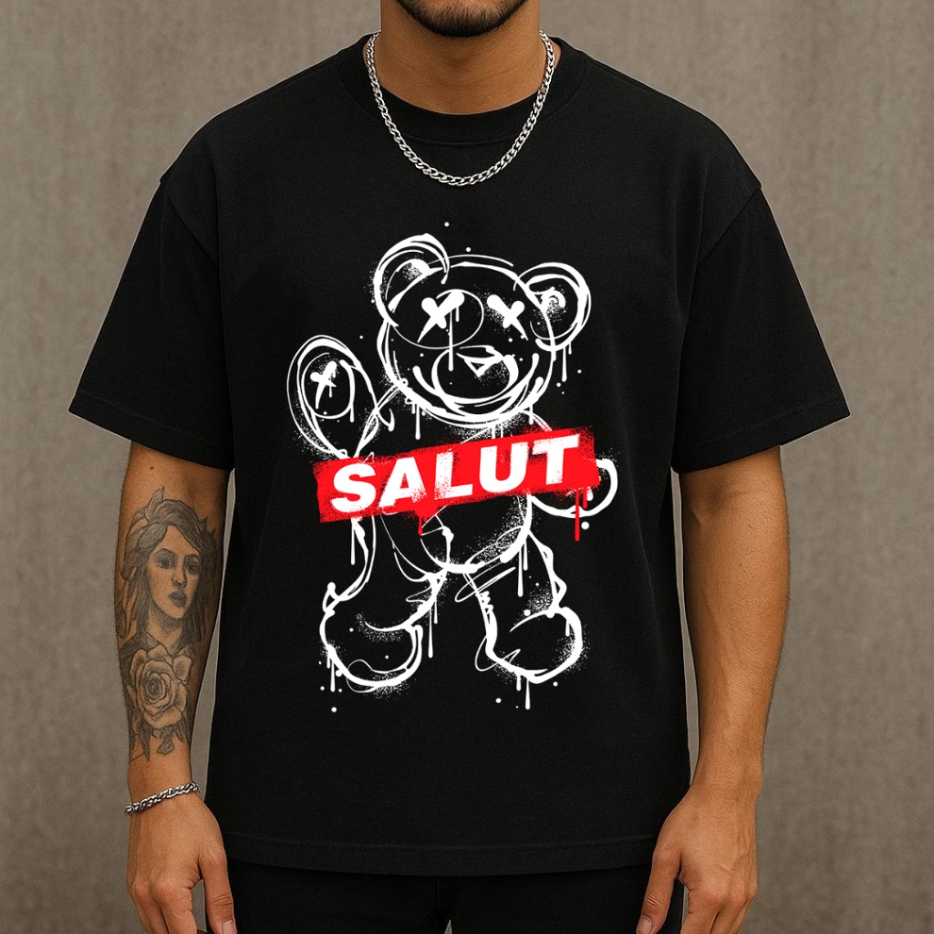 Camiseta Masculina Oversized Estilo Streetwear Algodão Premium Estampada Despojada