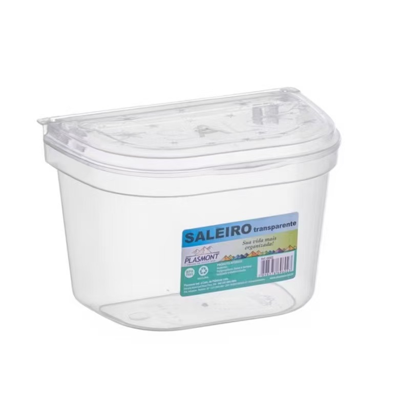 KIT 2 Saleiro Plástico De Cozinha Transparente da Plasmont em Oferta na Shopee