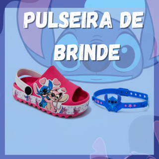 Sandália Babuche Stitch Bebe Baby Stitch Macia Confortável Calce Fácil Delicada Lançamento Com Pulseira Promoção em Oferta na Shopee