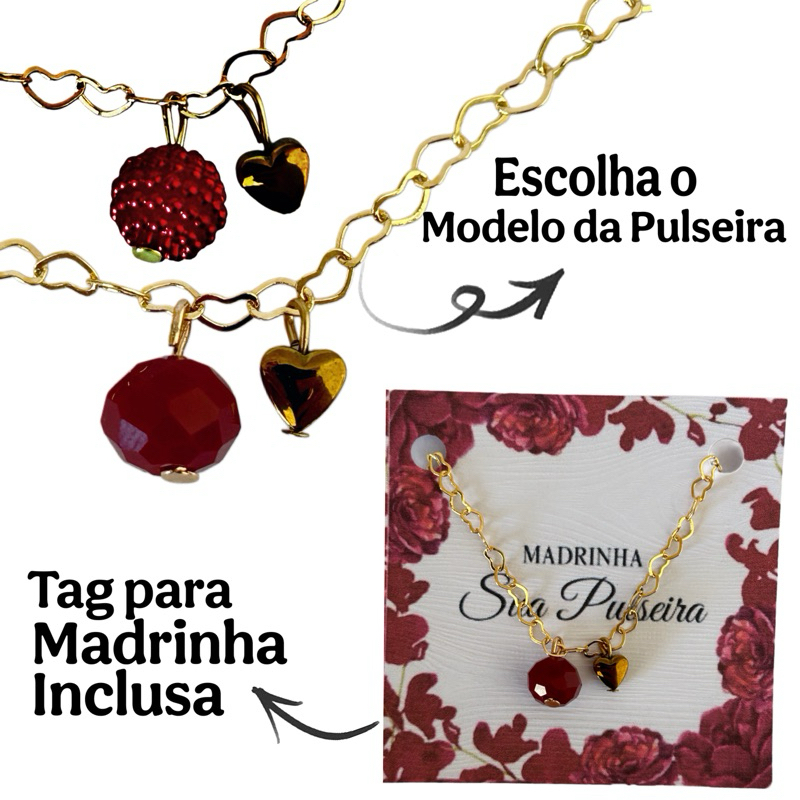 Pulseira Marsala para Madrinhas Casamento Banhada a Ouro em Oferta na Shopee