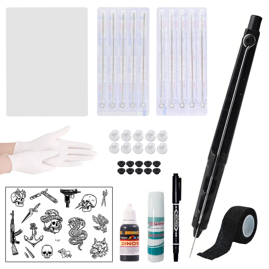 1 Conjunto De Caneta De Cutucada De MãO E Ferramenta De BastãO Para Tatuagem em Oferta na Shopee