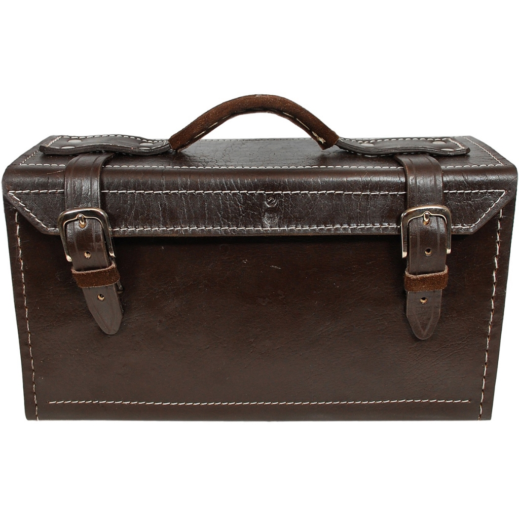 Maleta Bolsa De Couro Legítimo Para Ferramentas N2 34x13x19