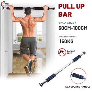 Barra Fixa Flexão Porta Apoio Regulável 64 a 100 Cm, com apoios de braços, pode suportar até 150 kg em Oferta na Shopee