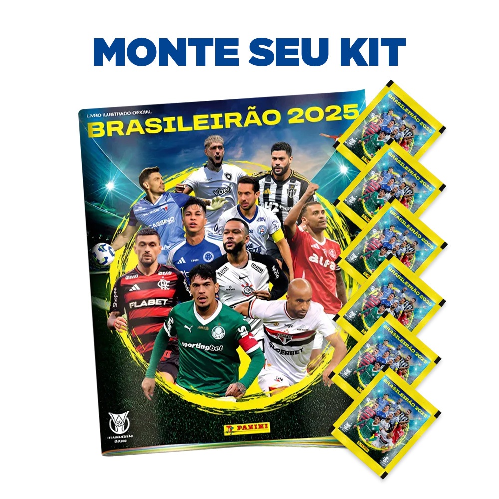 Coleção Brasileirão 2025: Monte o seu Kit com Álbum e Envelopes de Figurinhas - CB25 - Panini em Oferta na Shopee