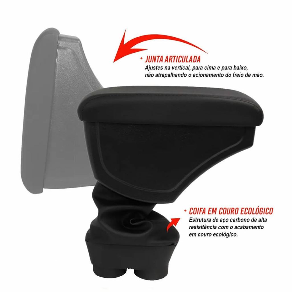 Apoio de Braço Peugeot 208 2013 a 2020 Console Central C/ Porta Objetos Premium Fácil Encaixe