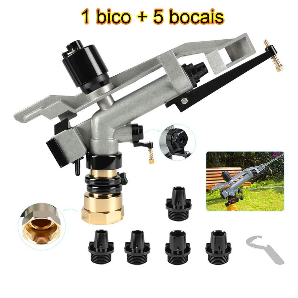 Aspersor Canhão Agrícola Setorial Irrigação 1 Polegada Macloren Irrigação Horta Jardim