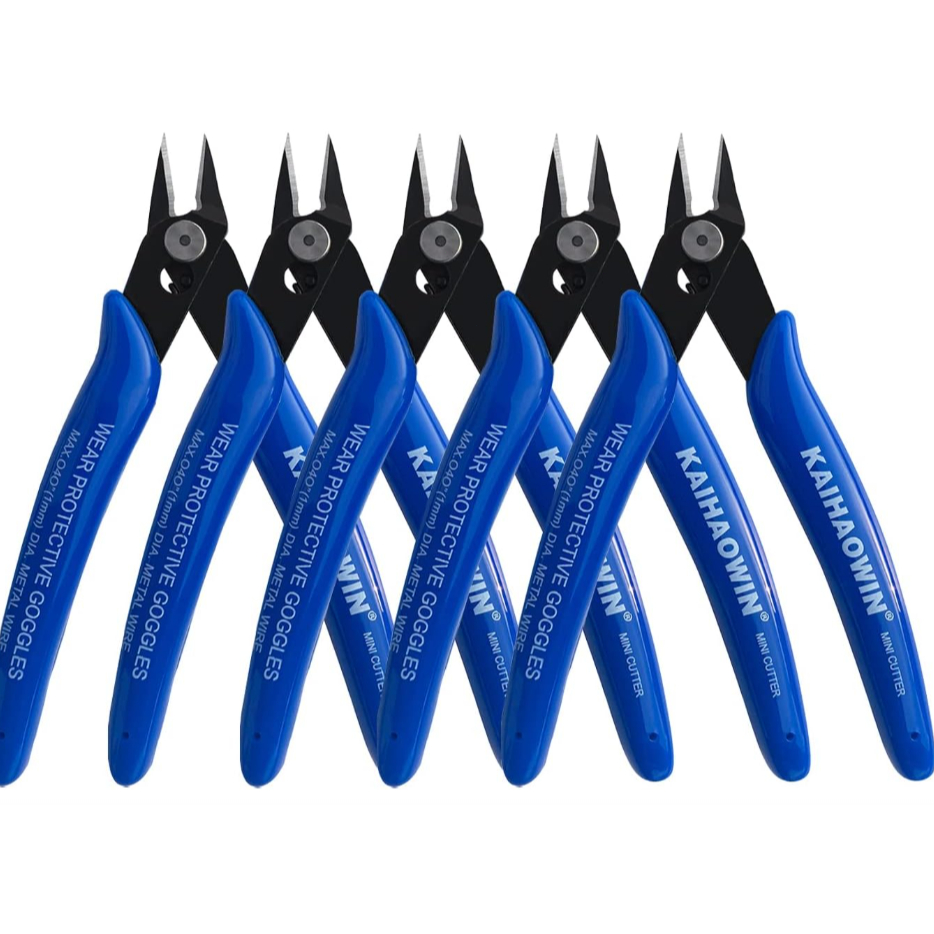 Kit 5 Alicates Corte Rente Diagonal De Precisão Desencapador