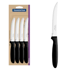 12 Facas Churrasco Ipanema Preto Aço Inox - Tramontina
