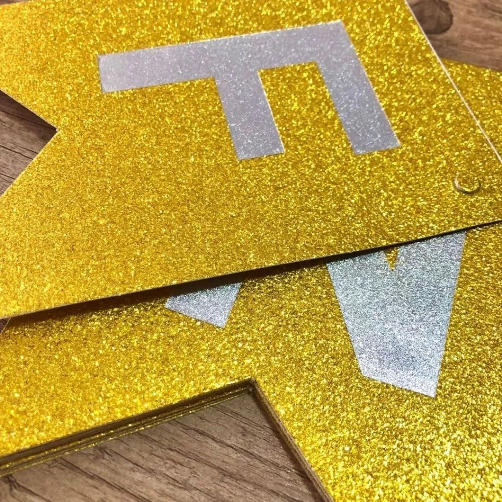 1 Faixa Feliz Aniversário Cartonado Metalizada Glitter  6 Cores  Festa Decoração(90902)