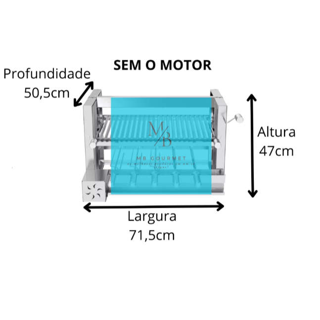 Churrasqueira Grill Elevatoria Elevante 5 Espetos Com Grelha Argentina Lazer Gourmet