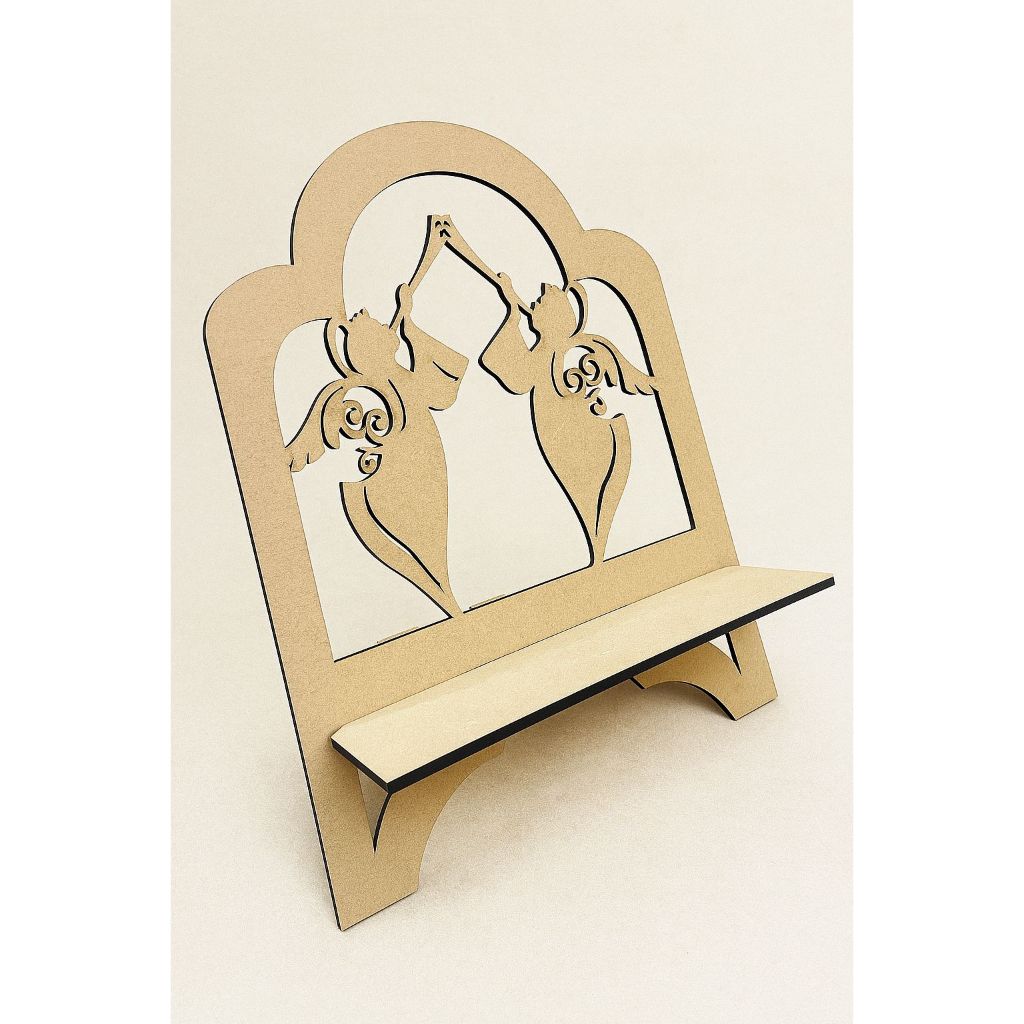 Porta Biblia E Livro Trabalhado Arabesco variedades Em Mdf 4mm Cru em Oferta na Shopee