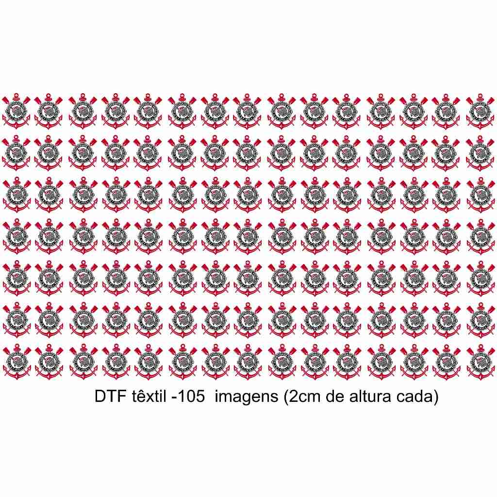 DTF têxtil *PARA TECIDO* de futebol Times Paulistas (2cm de altura) .Pode aplicar com ferro( qntidade na cartela) em Oferta na Shopee