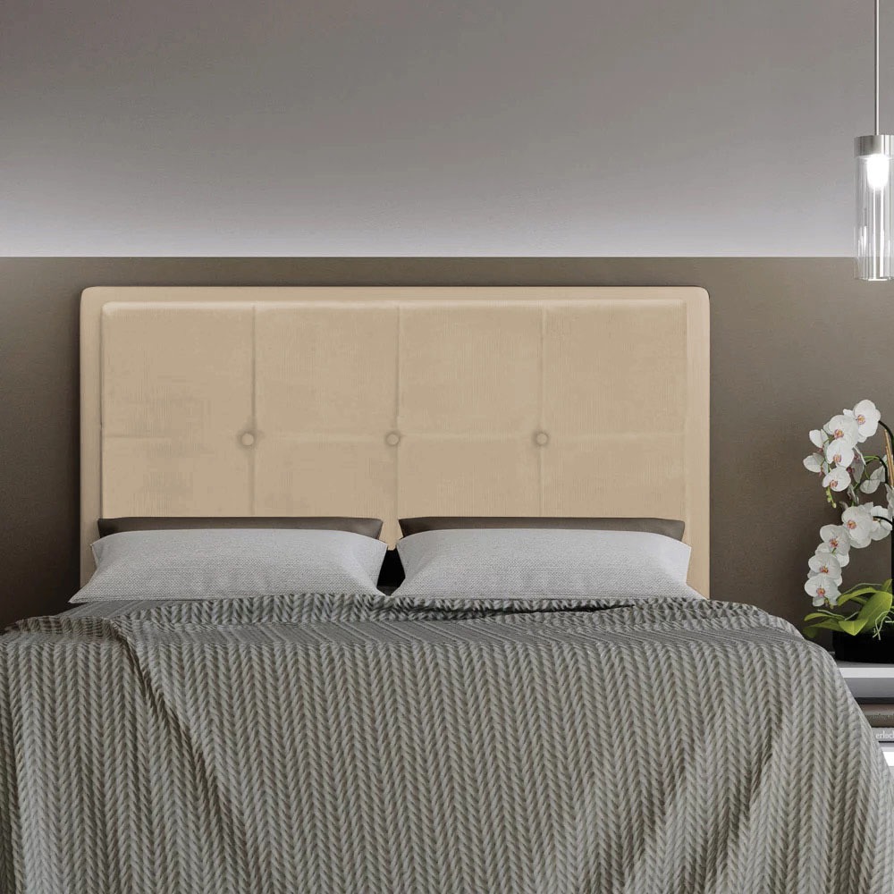 Cabeceira Casal Queen Cama Box 160cm para Quarto Ametista Suede M11 - D'Rossi