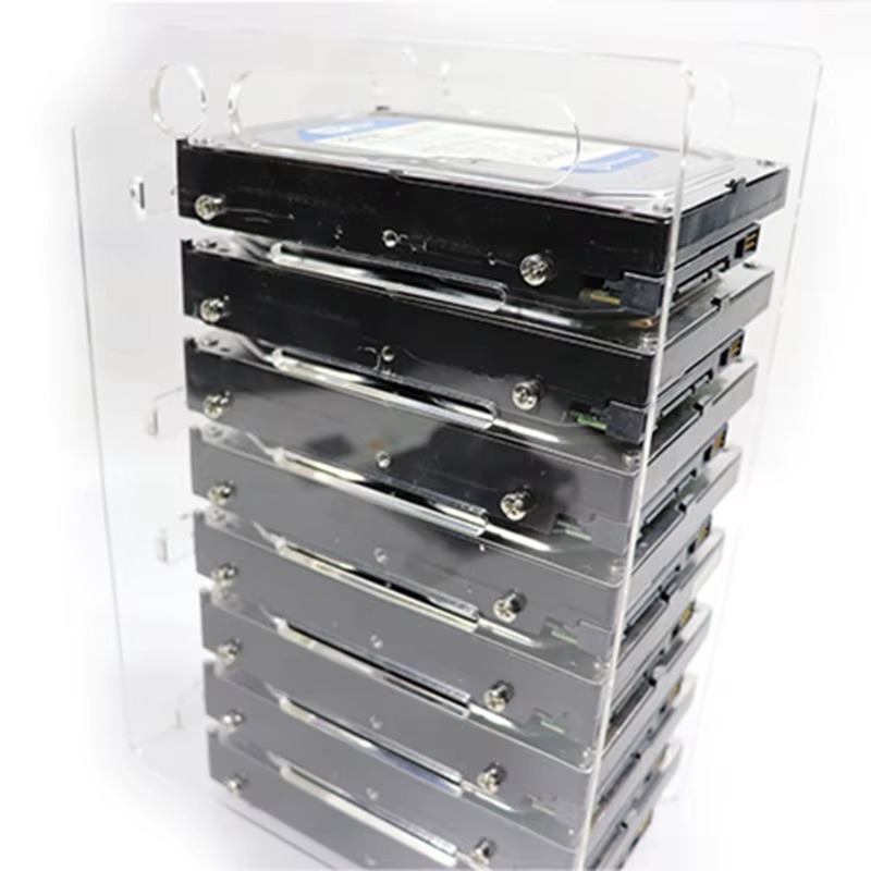 Suporte Organizador Mesa Rack Externo Vertical Até 10 Hd 3.5 Acrilico