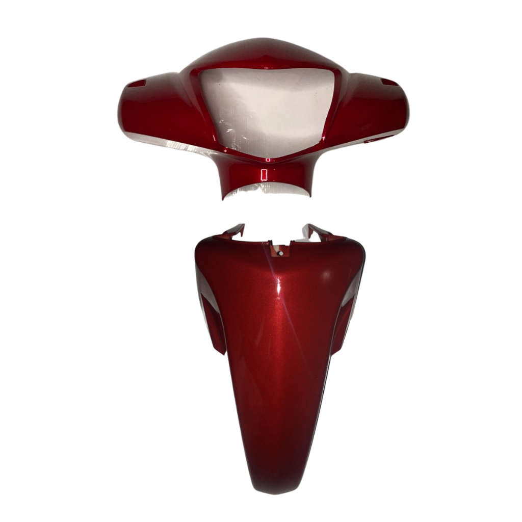 carenagem do farol e paralama dianteiro vermelho Jet 49 e 50cc shineray Jet 125