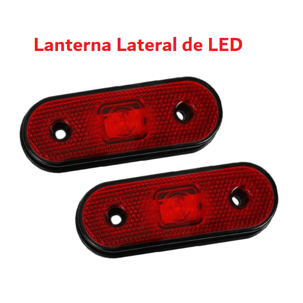 Par Lanterna Lateral de LED Bivolt Facchini - Sem Suporte - Vermelho - Caminhão - 1172LEDBV/ NT9964