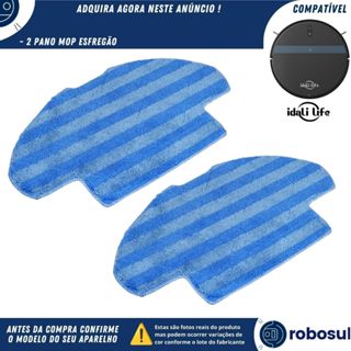 Kit 2 Refil Pano Mop Esfregão Para Robô Aspirador IDALI LIFE em Oferta na Shopee