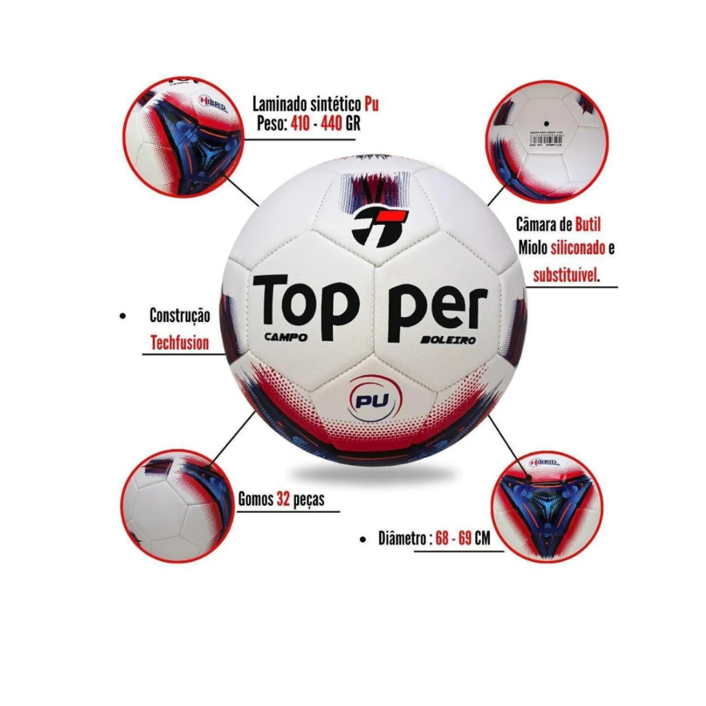 BOLA TOPPER CAMPO FUTEBOL DE CAMPO OFICIAL LANÇAMENTO MODELO BOLEIRO em Oferta na Shopee