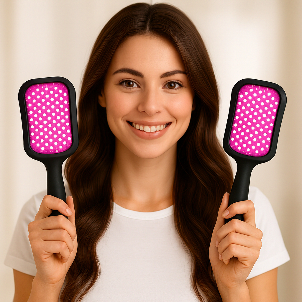 Kit 2 Escovas De Cabelo Vazada Ventilada Raquete Secagem Rápida em Oferta na Shopee