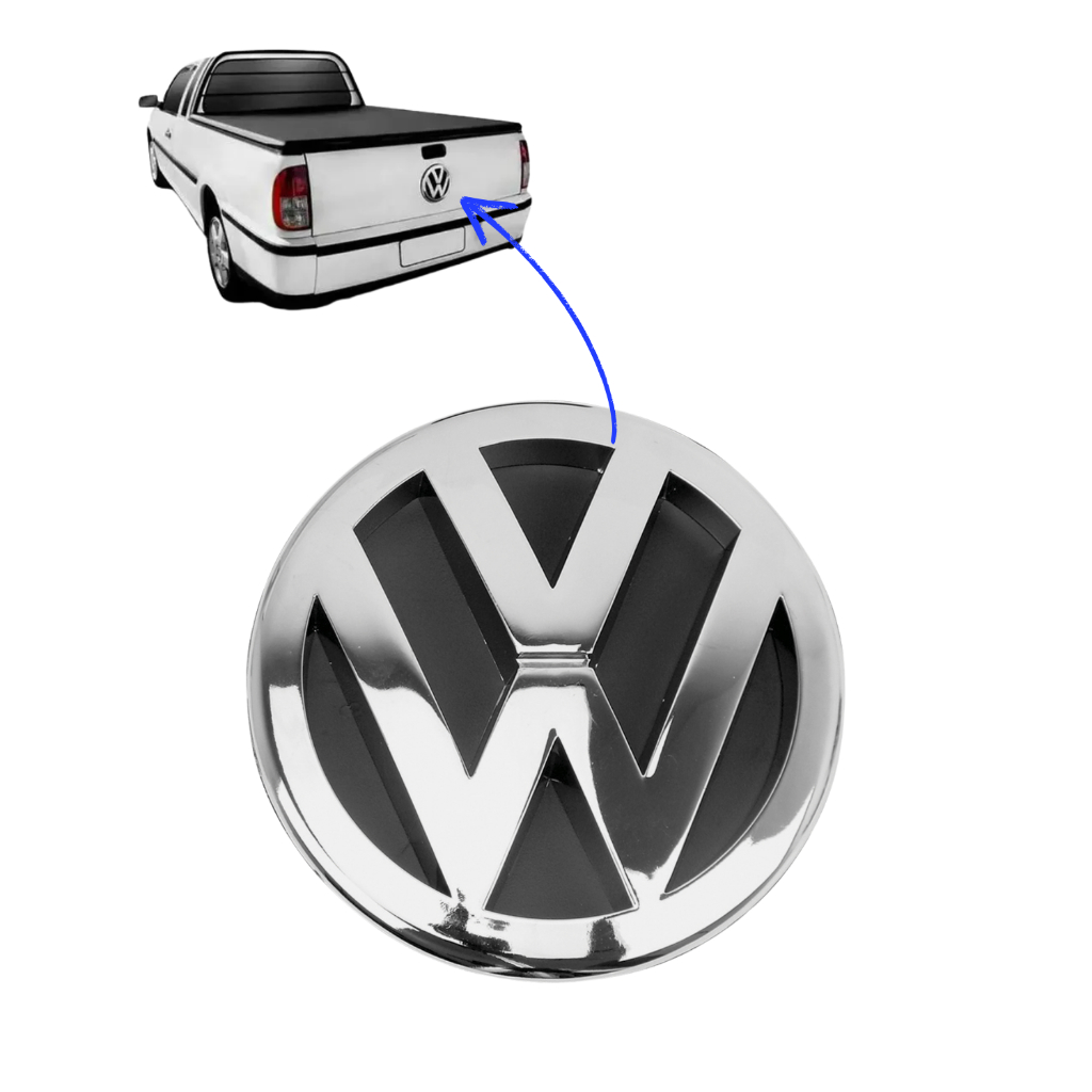 Emblema da Tampa Traseira Saveiro Bola 94/05 e Grade da Kombi 1997 a 2006 Logo VW