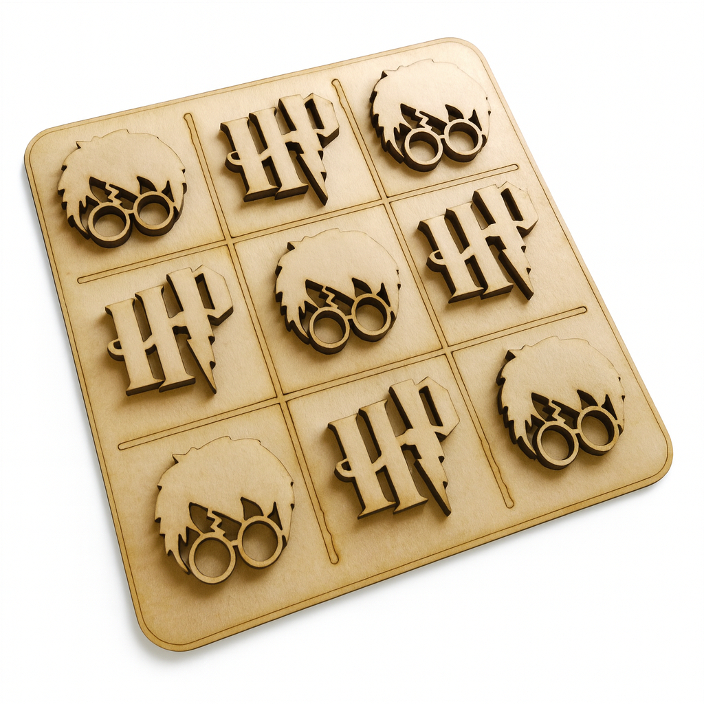 Kit 10 Jogos da Velha em MDF Lembrancinha Harry Potter Tabuleiro Brinquedo
