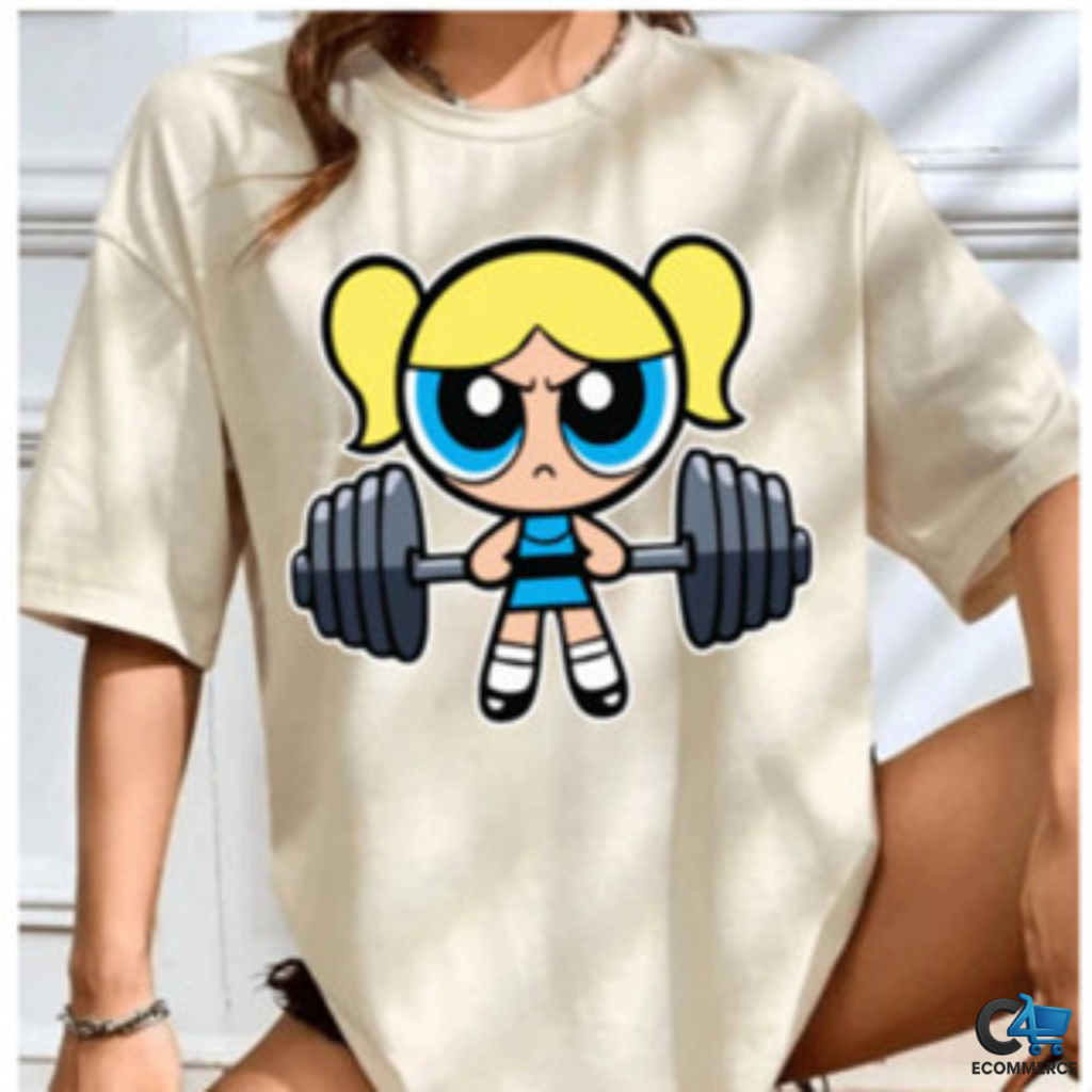 Camiseta Academia Feminina Meninas Super Poderosas Lindinha 100% Algodão
