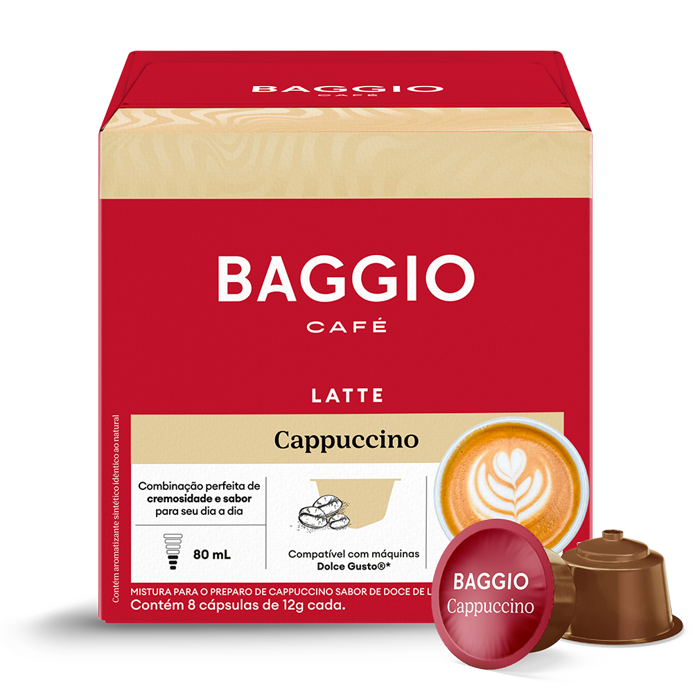 Baggio Café Cápsulas De Cappuccino Compatível Com Dolce Gusto Contém 8 Cápsulas em Oferta na Shopee