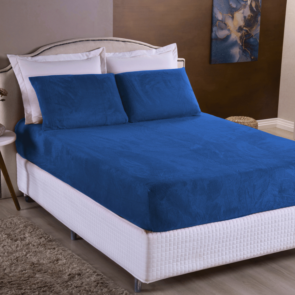 Jogo De Lençol De Plush Casal Padrão 3 Peças Manta Soft Com Elástico Toque Macio Fronhas 70cm x 50cm em Oferta na Shopee