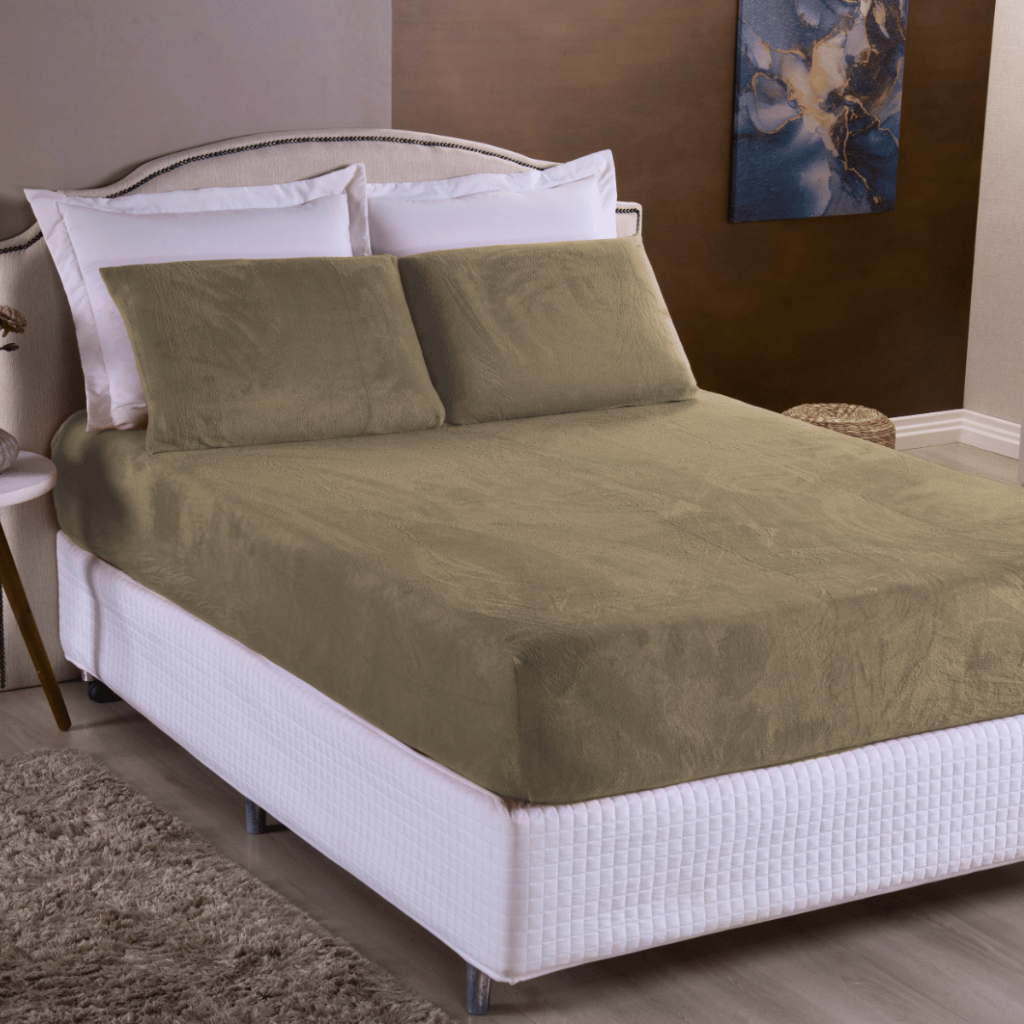 Jogo De Lençol King De Plush 3 Peças Manta Soft Com Elástico Toque Macio Varias Cores em Oferta na Shopee