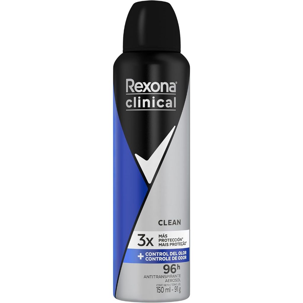 Desodorante Antitranspirante Rexona Clinical Aerossol Men Clean 96h Com 150ml