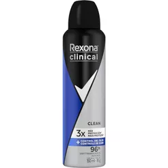 Desodorante Antitranspirante Rexona Clinical Aerossol Men Clean 96h Com 150ml