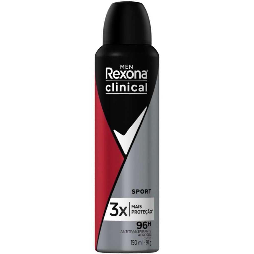 Desodorante Antitranspirante Rexona Clinical Aerossol Men Sport 96h Com 150ml