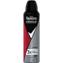 Desodorante Antitranspirante Rexona Clinical Aerossol Men Sport 96h Com 150ml