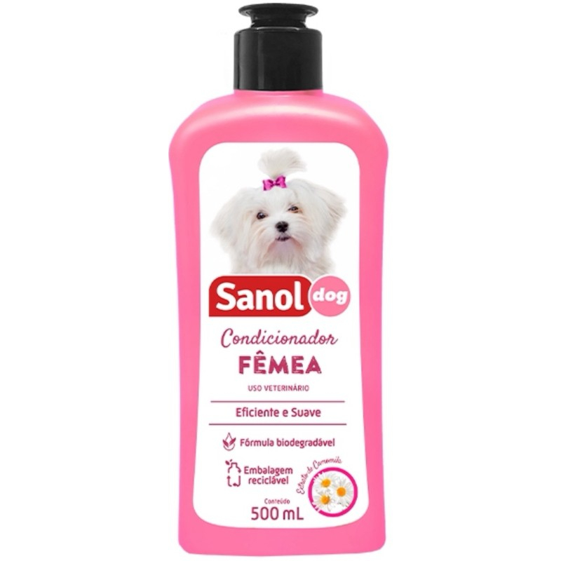 Condicionador Sanol Dog Fêmea 500ml em Oferta na Shopee