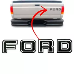 Emblema Adesivo FORD F1000 1994 a 1998 Preto ou Cinza