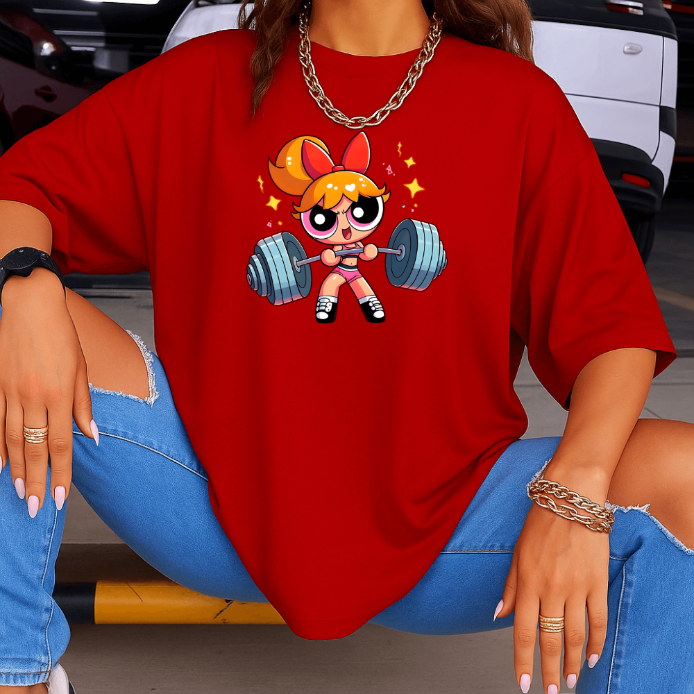 T-Shirt Feminina Estampada Meninas Superpoderosas Docinho Florzinha Lindinha Academia Treino