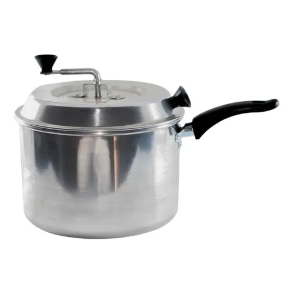 Pipoqueira Panela Alumínio 4.9l Pipoca Doce/Sal Cor Prateado n°22