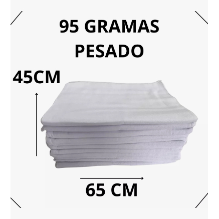 Kit C/ 10un Pano De Chão Encorpado Grande - Neves - Pesado 95g 45x65cm